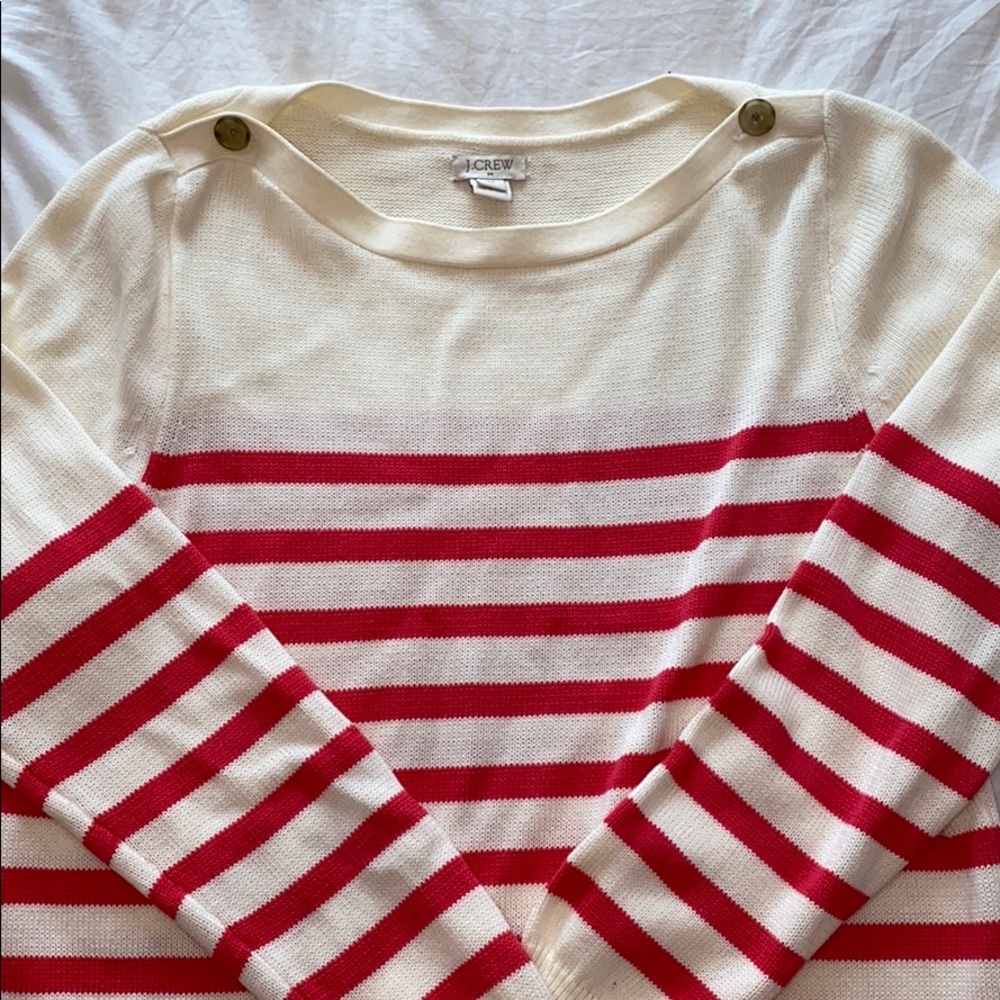 Pink, striped J.Crew sweater